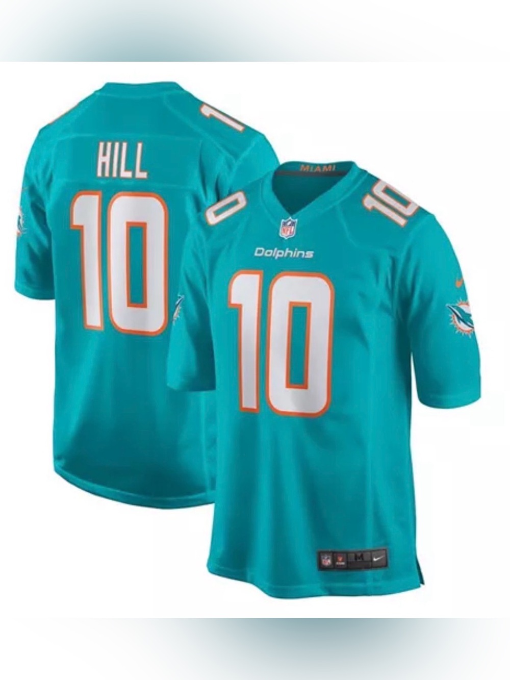 Nike Teal NFL Game Jersey - Large- Miami Dolphins Tyreek Hill